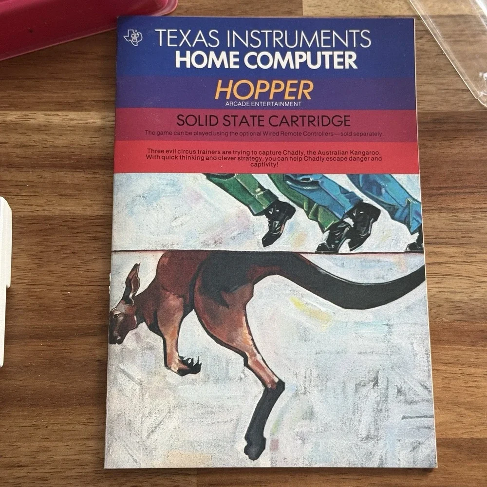 Texas Instruments Hopper Arcade Game TI-99/4A TI-99/4 Manual Included CIB VTG
